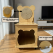 Ảnh của Nhà hộp kết hợp bàn cào móng cho mèo PETDECOR NHM_02 – Nhà gỗ MDF 2 trong 1