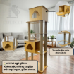 Ảnh của Trụ cào móng nhà cây cho mèo PETDECOR CT003 – Cat tree gỗ MDF lắp ráp cao 159cm